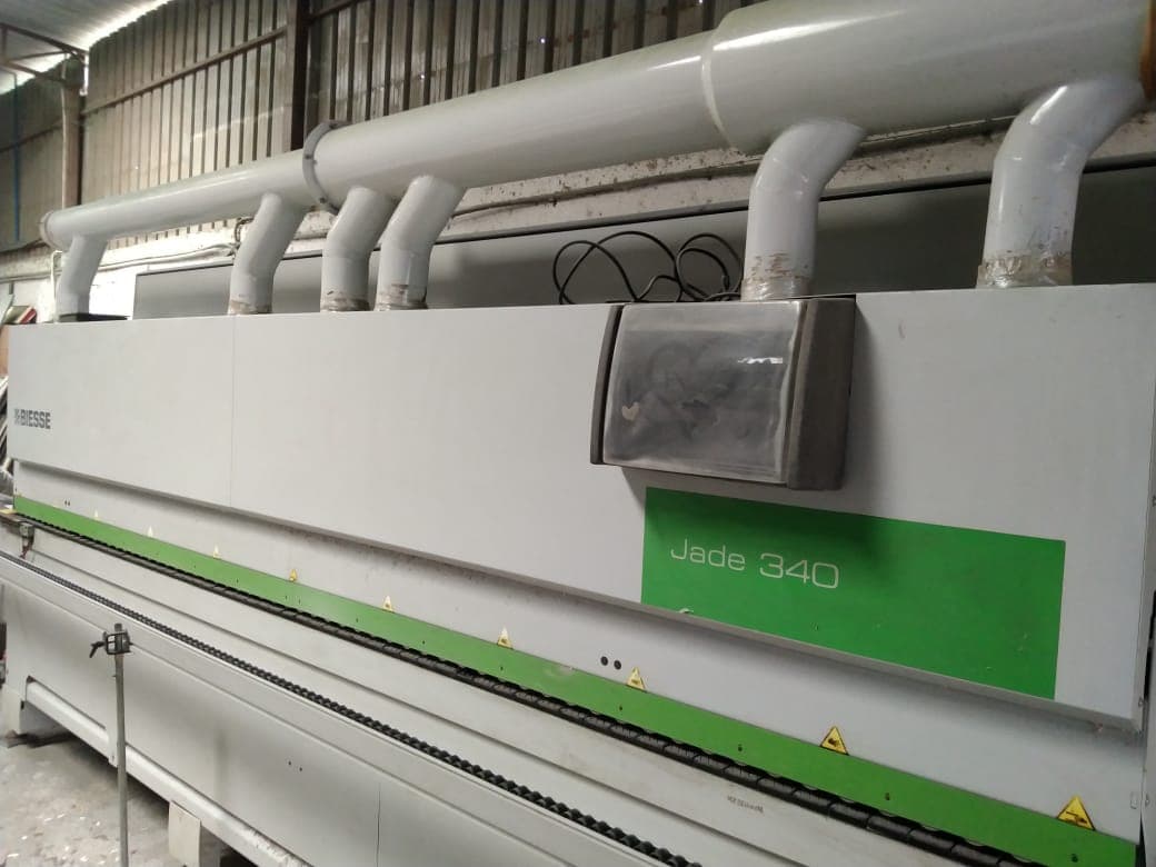 A S Interiors edge banding machine inside the factory